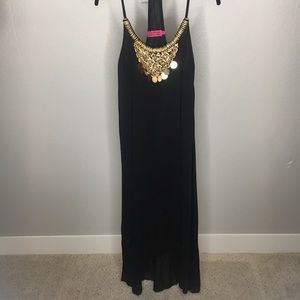 BOOBOO Greek goddess half sheer maxi dress, NWOT